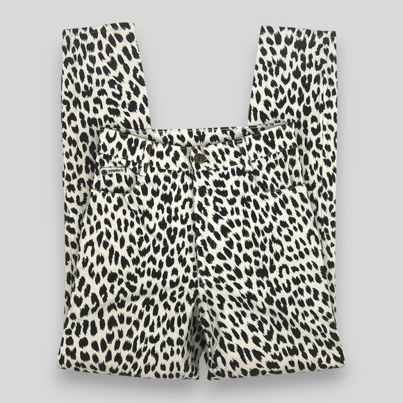 TARK’1 Leopard Print Jeans Vintage French-Made Skinny Pants - Picture 6 of 7